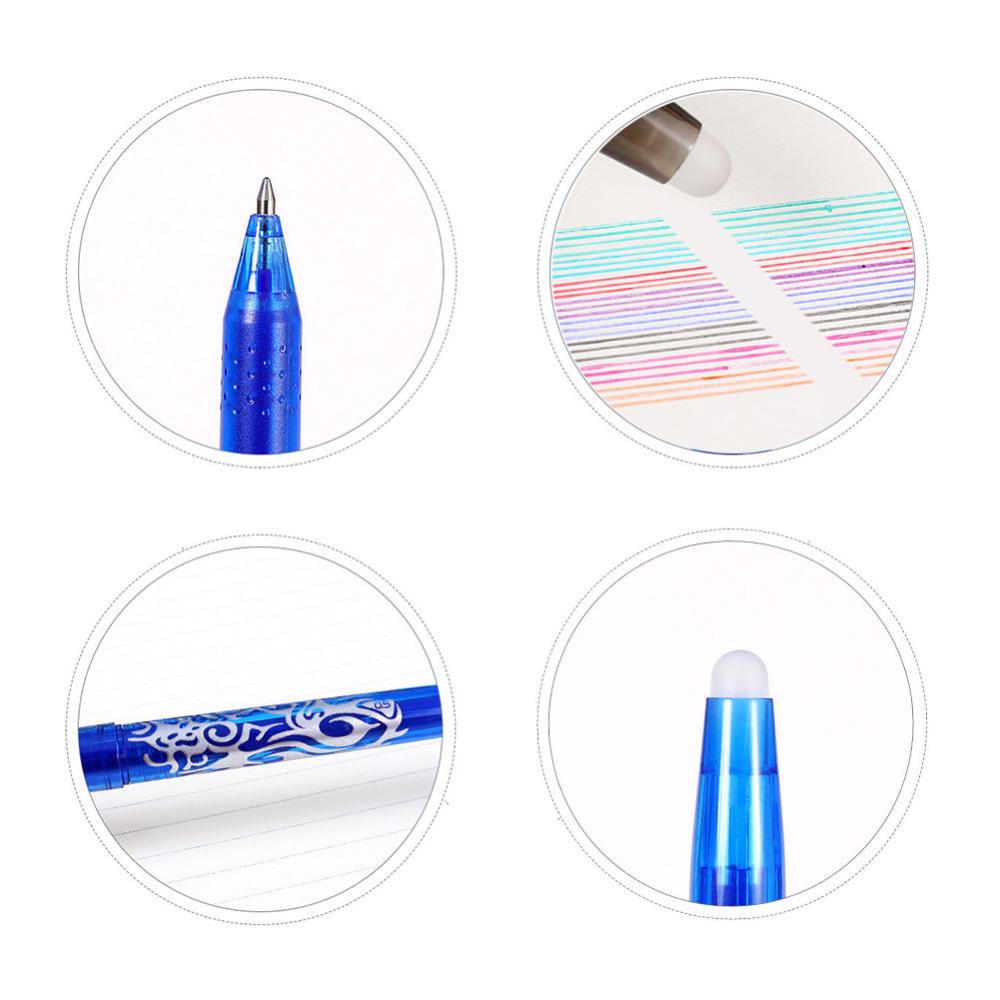 Timekey 1PC Pulpen Gel 0.5mm Warna-Warni Bisa Dihapus Untuk Stationery Anak Sekolah you F8X4