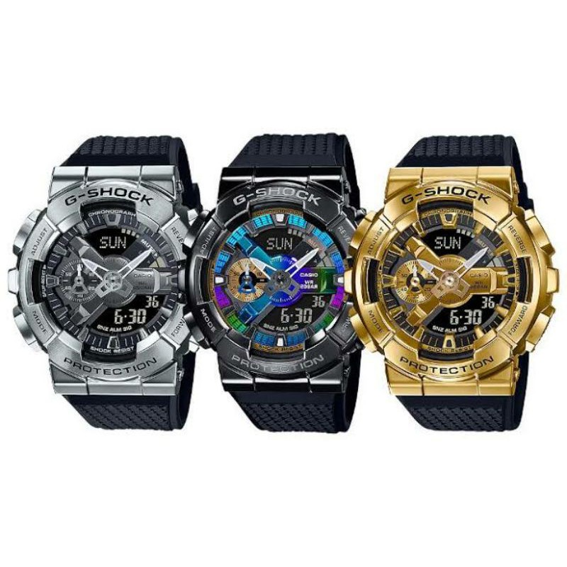 Jam Tangan Wanita Merk G-Shock Type Gm 110 B Original BM Baterai Free Box Set