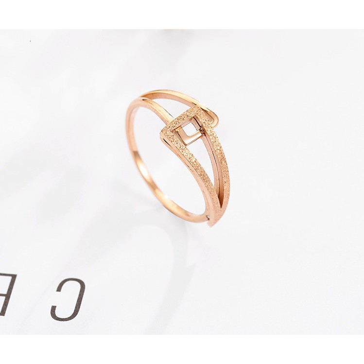 Cincin Titanium Mini Korea Wanita CK122 warna bisa untuk cincin kawin nikah fashion simpel elegant