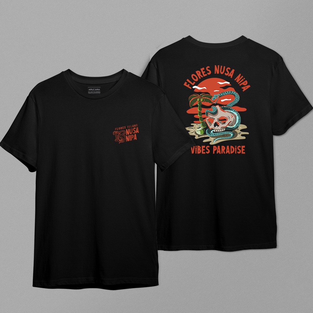 Kaos Flores Nusa Nipa Hitam