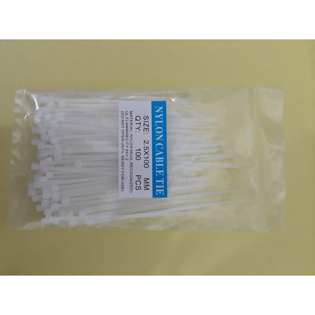 Kabel tis kabel tie kabel ties kabel insulock putih / hitam nylon