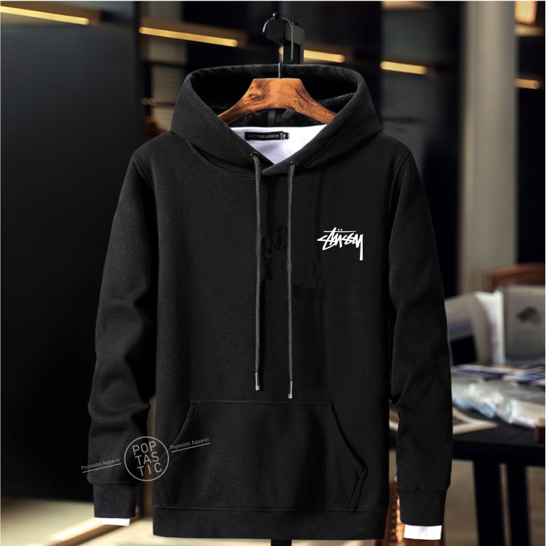 Sweater Hoodie Distro STUSY CEWEK COWOK BAHAN FLEECE SIZE M L XL XXL