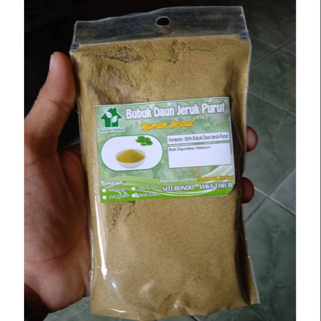 

Bubuk Daun Jeruk Purut Kemasan 250 gram