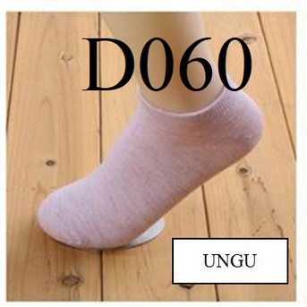 DODORY D060 Kaos Kaki Polos Wanita KaosKaki Spandek Pendek Korea Murah Short Socks-Ungu