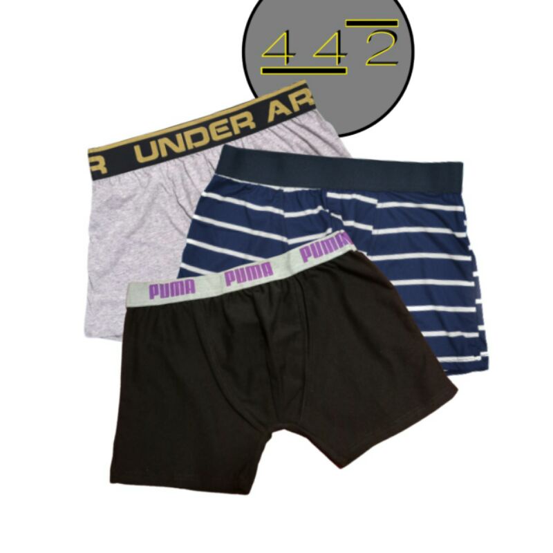 COD!! Sempak pria dewasa 3pcs Celana dalam pria Boxer 442