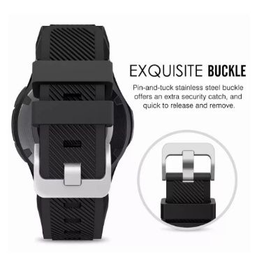 STRAP WATCH TALI JAM TANGAN - FOR HUAWEI GT GT2 46MM - SILICONE SPORT STYLE GARIS MIRING