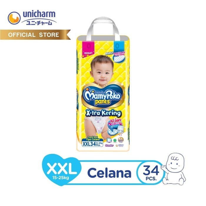 MAMY POKO PANTS STANDART X-TRA KERING XXL34 /DIAPERS / POPOK CELANA