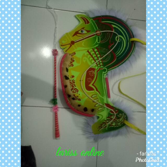 Kuda lumping + cambuk / mainan kuda lumping