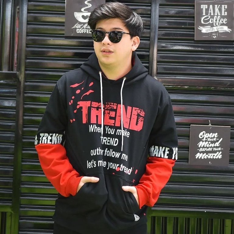 Hoodie Sweater Trendy Motif Trend Bahan Pleece Terbaru Gaya Korean Style