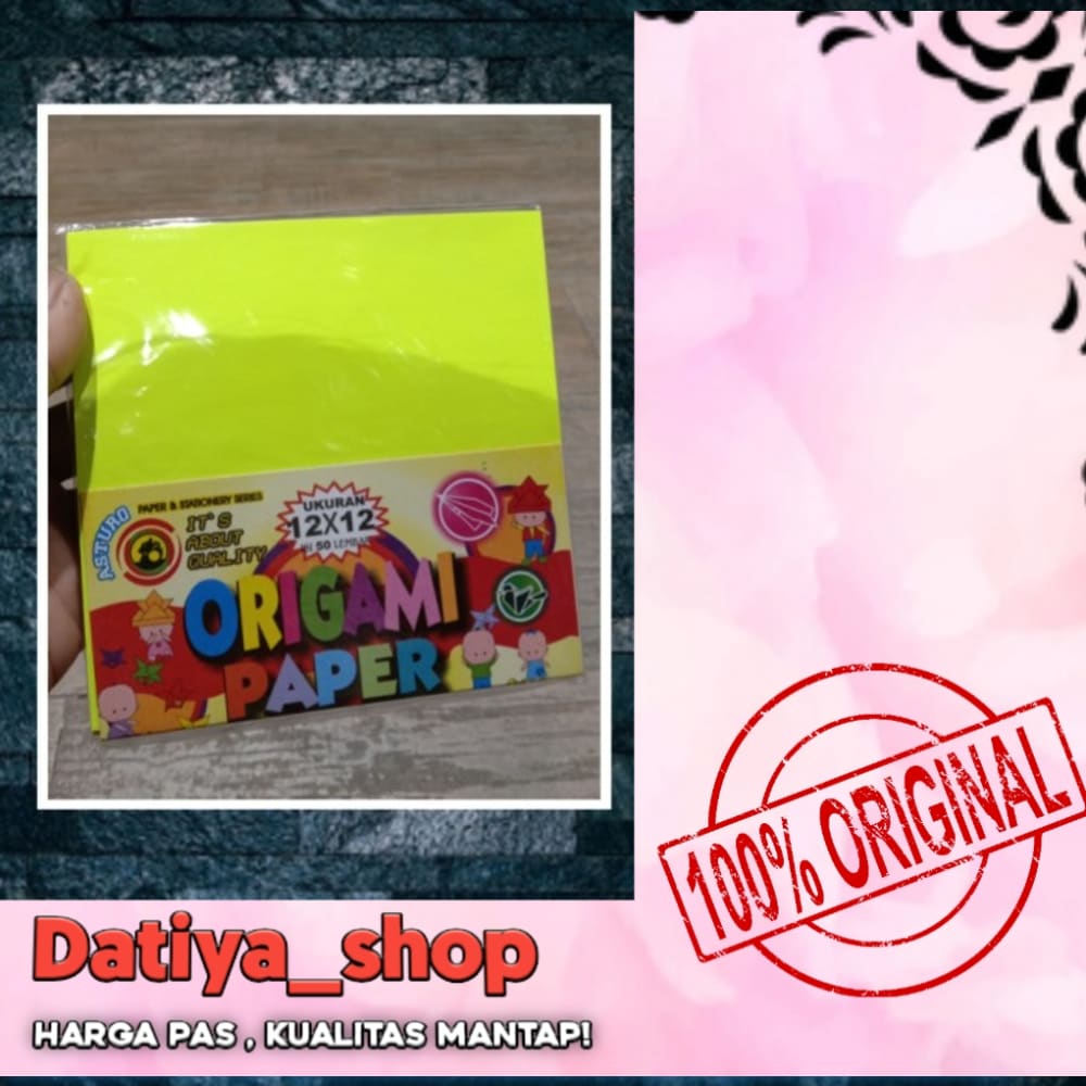 

Origami kertas lipat polos 12×12 isi 50 lembar