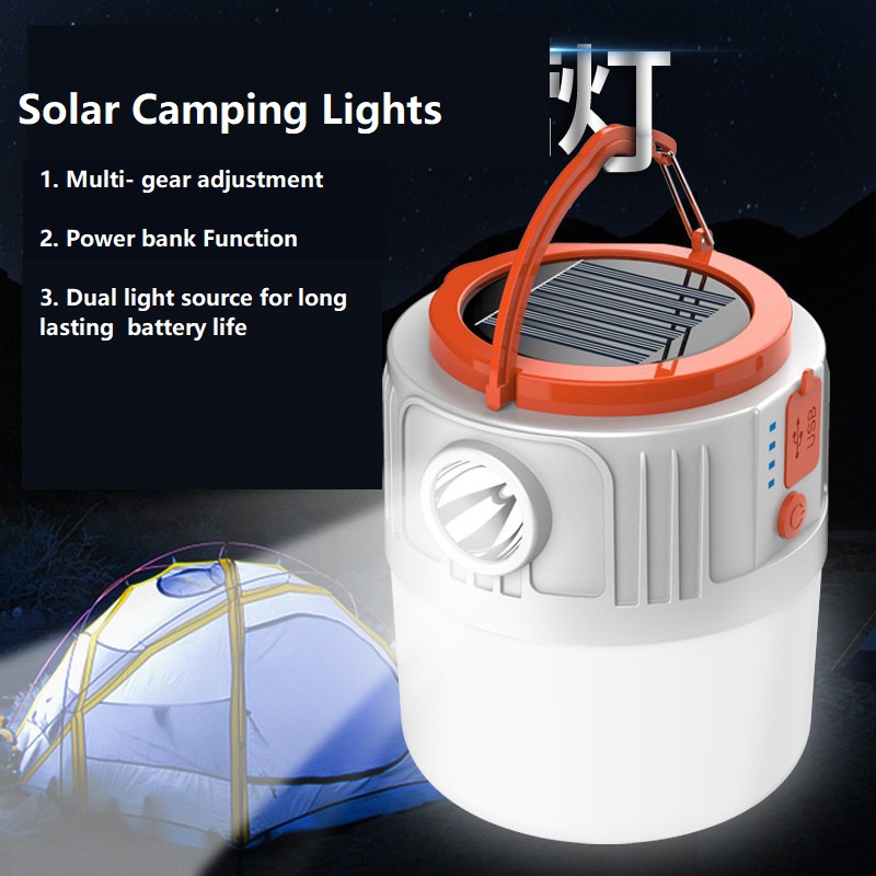 Smilling Shark LY-4010A Solar Lighting USB Rechargeable Hanging Lamp  -LAMPU DARURAT ENERGI MATAHARI