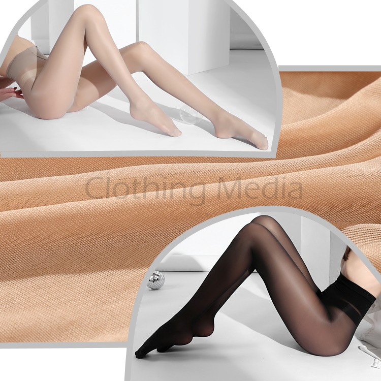 Pantyhose Lembut 30 Denier Halus Transparan T-Crotch Stocking High Waist