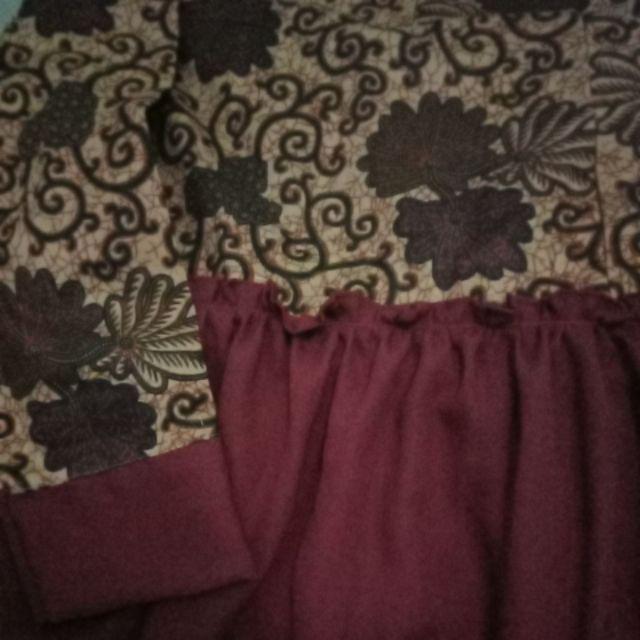Gamis Rempel Meisya,gamis Batik Matt Wolvis Tersedia Ukuran S-jumbo 4xl