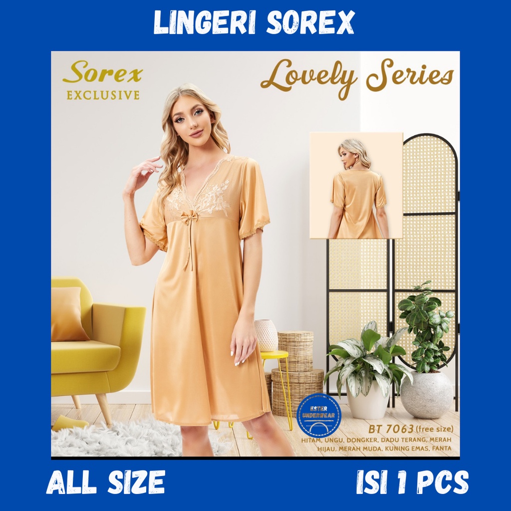Baju Tidur Wanita Satin Lingerie Sorex Exclusive BT 7063