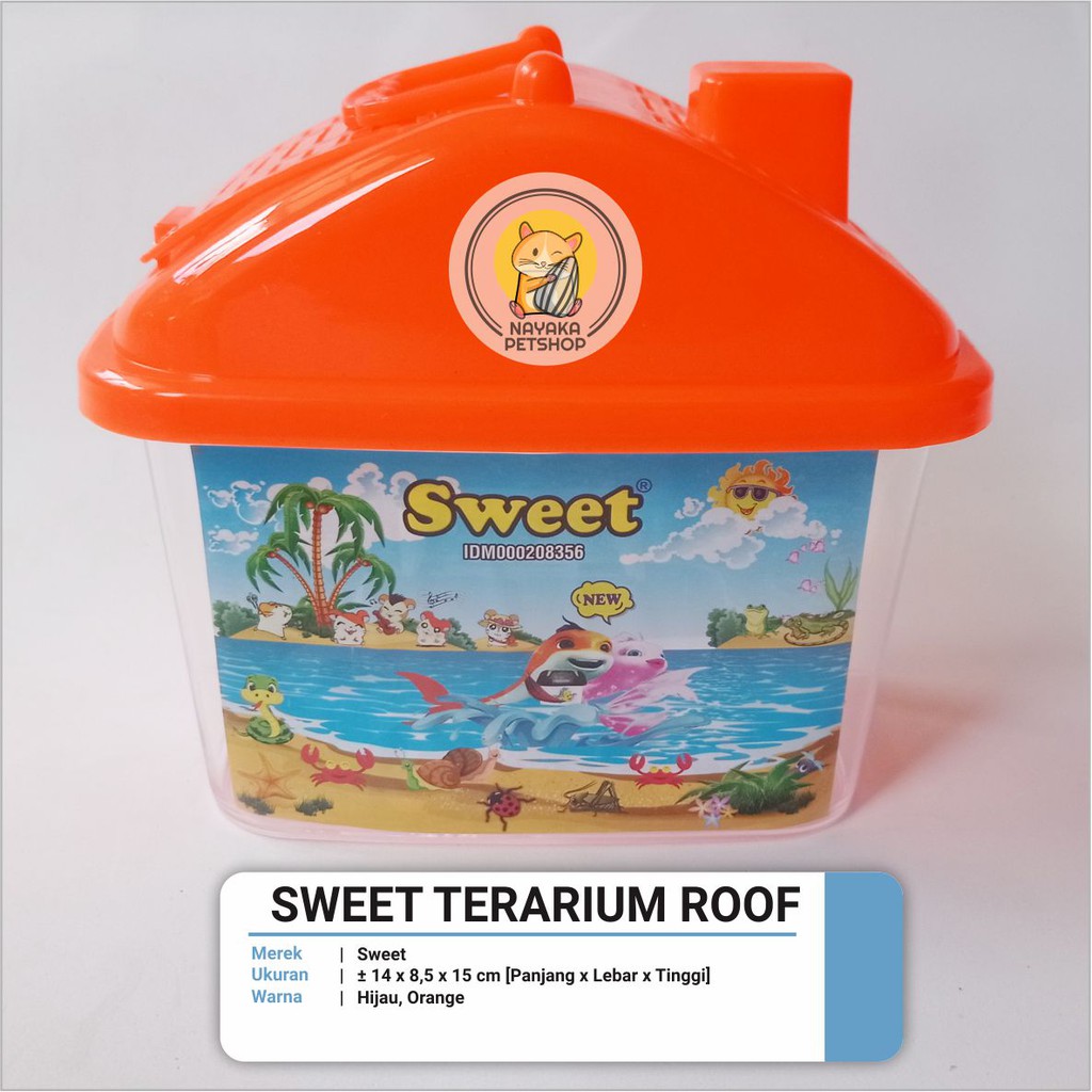 Sweet Terarium Roof Kandang Hewan Aquarium Ikan Hias Hamster Reptil