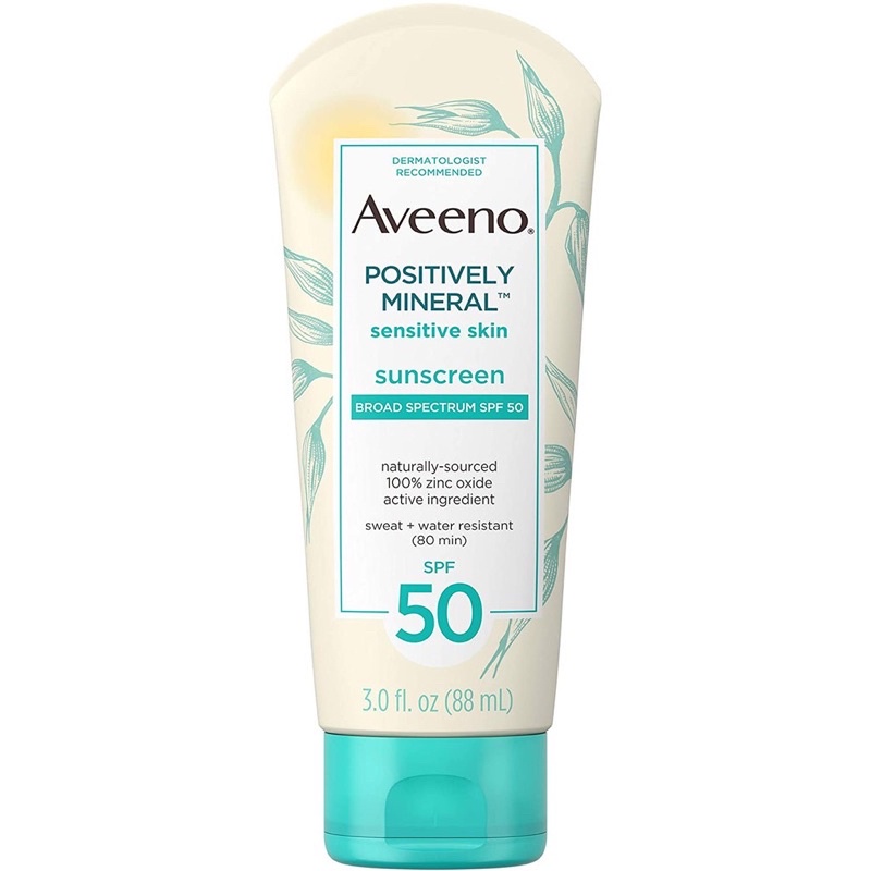 Aveeno Positively Mineral Sensitive Skin - Sunscreen spf 50 88ml