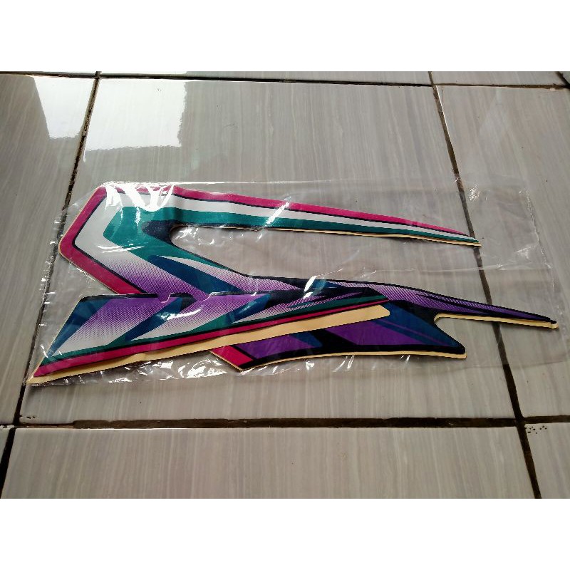 STIKER STRIPING POLET RX KING TAHUN 1997/1998 UNGU PINK (Bahan Laminasi)