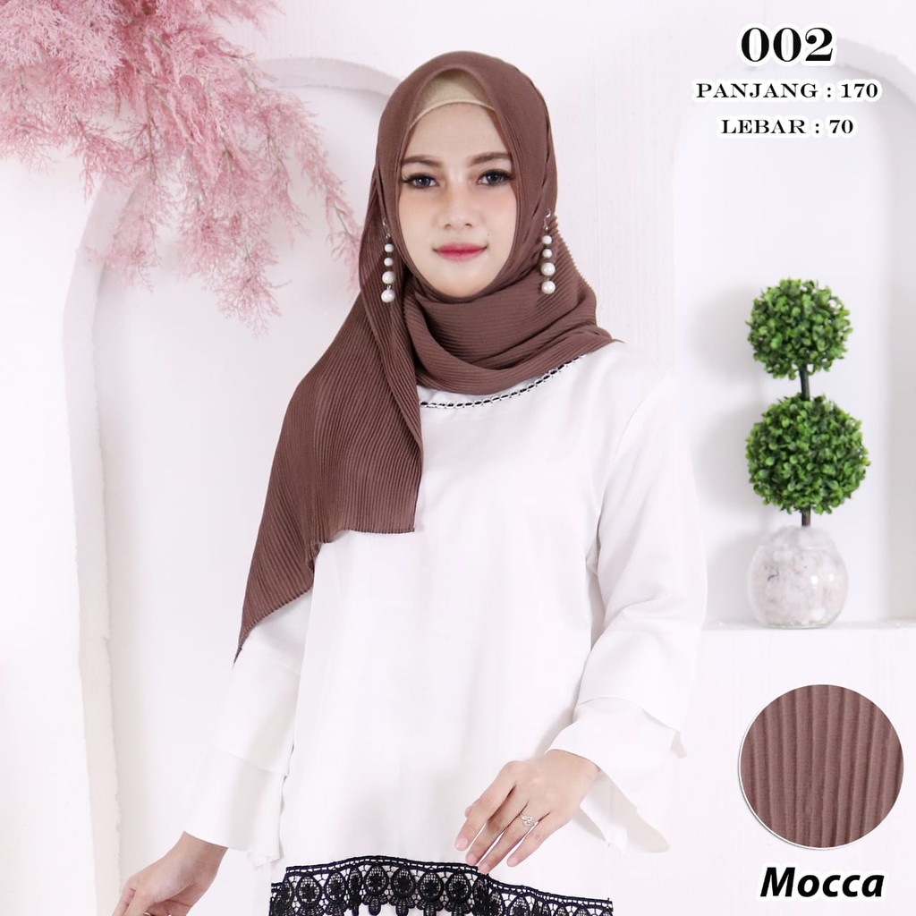 Pashmina Plisket Ceruty Babydoll 002 Hijab Plisket Ceruti Permium uk.170x70 Pleated Shawl