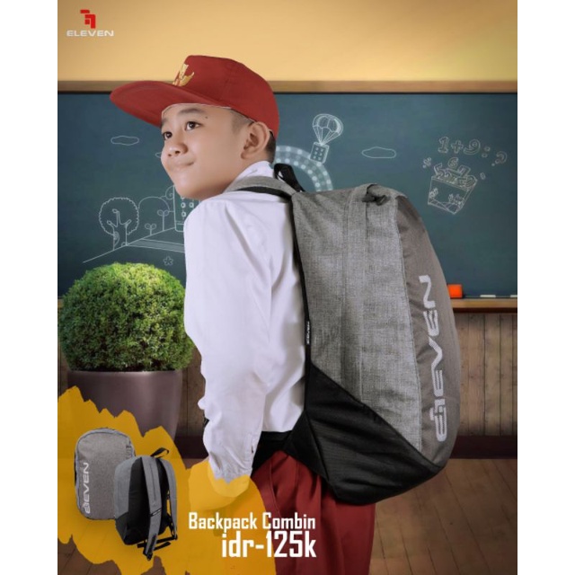 ELEVEN BACKPACK COMBIN RANSEL TAS PUNGGUNG