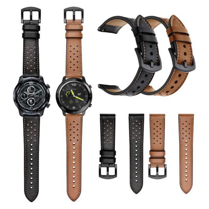 TALI JAM TANGAN SPORT LEATHER STRAP MOBVOI TICWATCH PRO SMARTWATCH