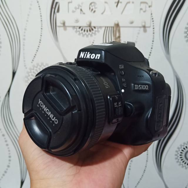 NIKON D5100 Lensa Fix 50mm F1.8 Yongnuo Kamera DSLR -vg- Arkcam