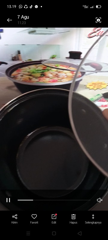 Terlaris !!! Panci Kuah Enamel Gsf & Q2 Anti Lengket Uk 22 Gsf 4022 & Q2 2201 Tutup Kaca Panci Susu