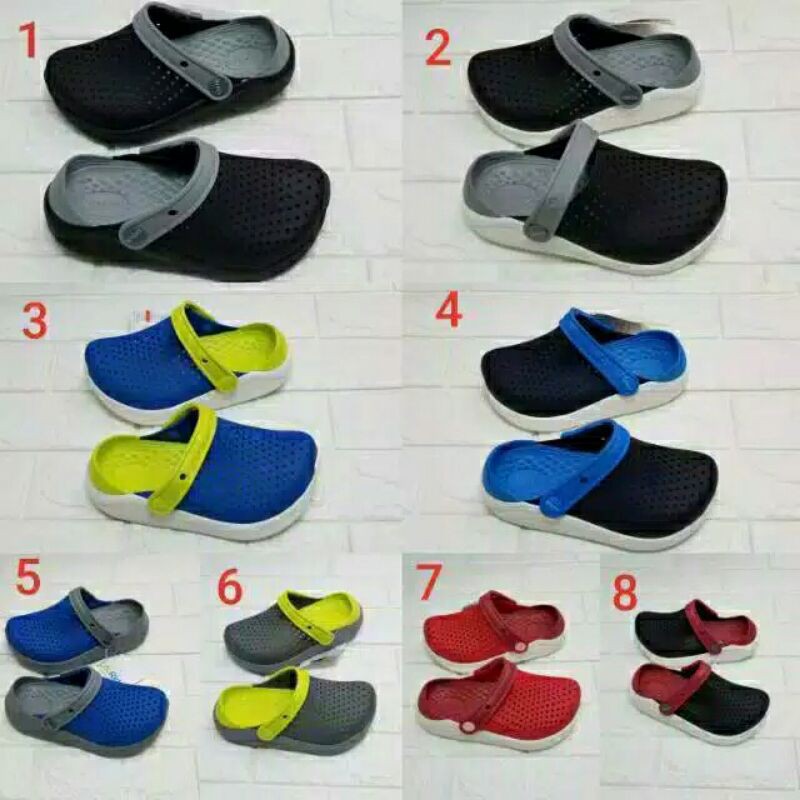 SENDAL ANAK LITERIDE LITE RIDE CLOG KIDS and JUNIOR CROCS SANDAL