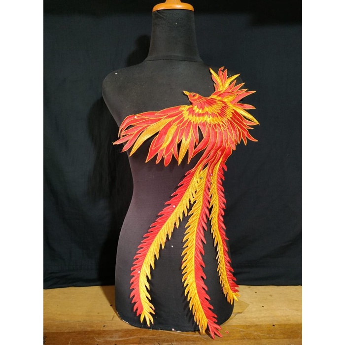 Renda Bordir Motif Burung Rajawali