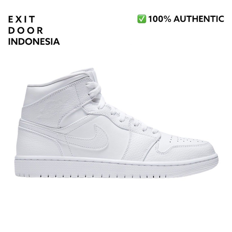 Jual Nike Air Jordan 1 Mid Triple White 