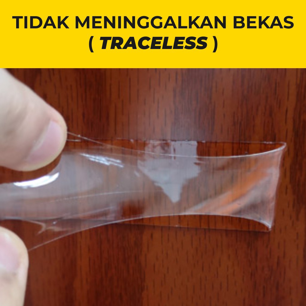 Fast Print Nano Double Tape Isolasi Bening Tahan Air 3 Meter Tebal 2MM