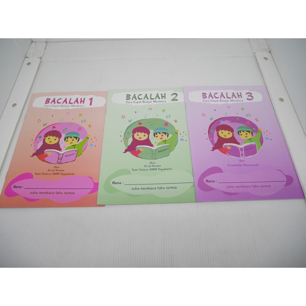 

BUKU CARA CEPAT BELAJAR MEMBACA BACALAH 1 / 2 / 3