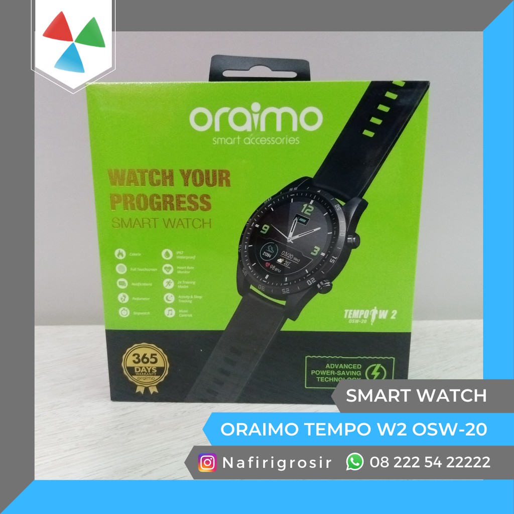 VROFFSTORE SMART WATCH ORAIMO TEMPO W2 OSW-20 JAM TANGAN FITNESS OLAHRAGA PINTAR