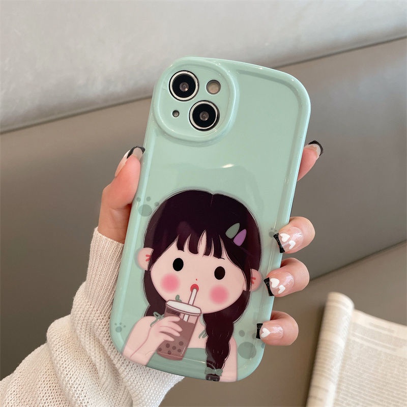 Case Motif Gadis Memakai Topi Tahan Kotor Tahan Banting Untuk Iphone 13 11 12 Pro Max x xr bgrt