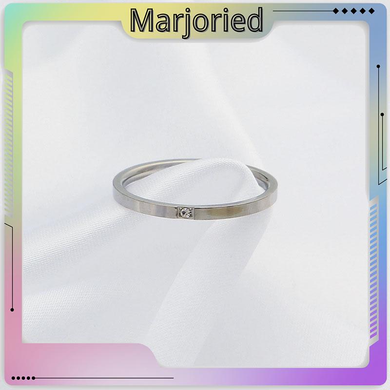 Perak / Emas Mawar / Cincin Ekor Titanium Berlian Sederhana Fashion Pria Wanita Rings-MJD