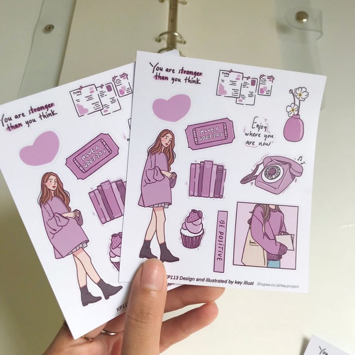 

Korean girls sticker set/ stiker jurnal/ stiker aesthetic KP113