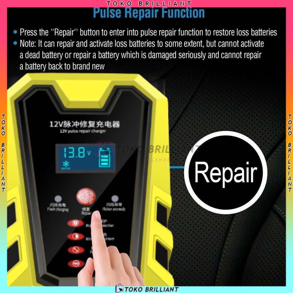 [TERBARU!!!] Charger Aki 6A 12V Mobil Carger Aki Mobil Casan Aki Alat Cas Aki Motor Carger desulfator repair aki