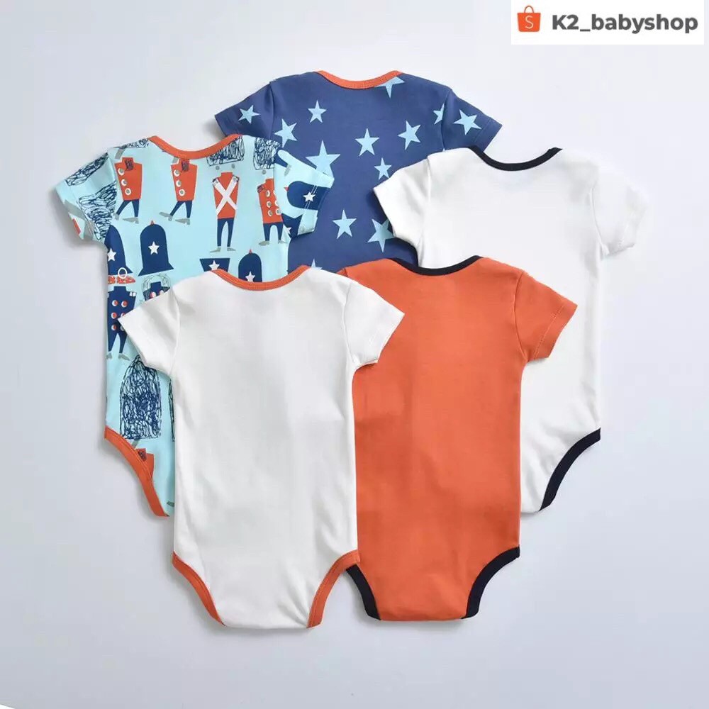 BABY K2 - BABY BODYSUIT PREMIUM ISI 5 PC MOTIF F KODE 00016