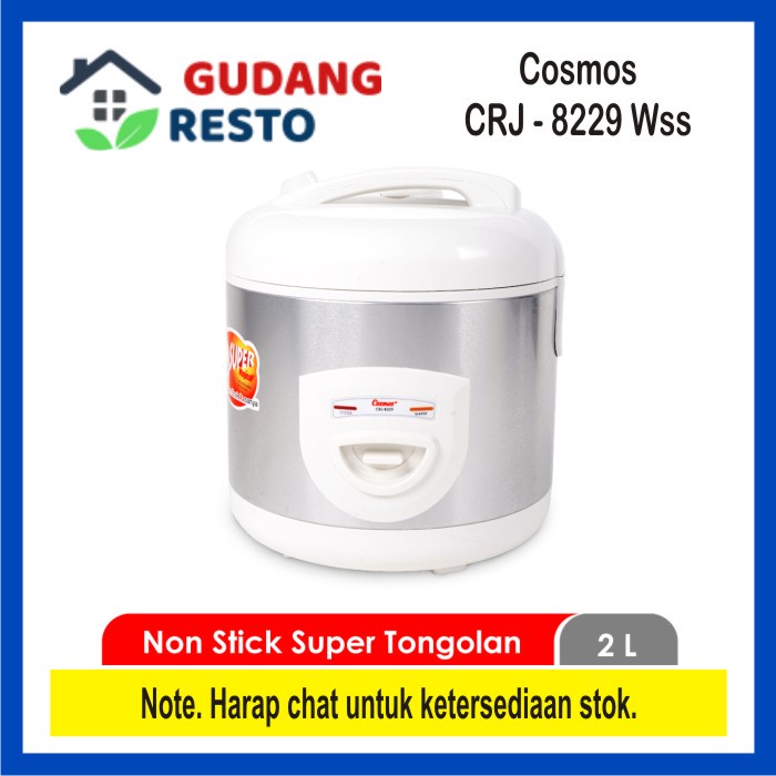 Cosmos Magic com Rice Cooker MAGIC / SUPER TONGOLAN CRJ 8229 Bss / Wss Stainless Steel CRJ-8229 Black / White - Hitam / Putih