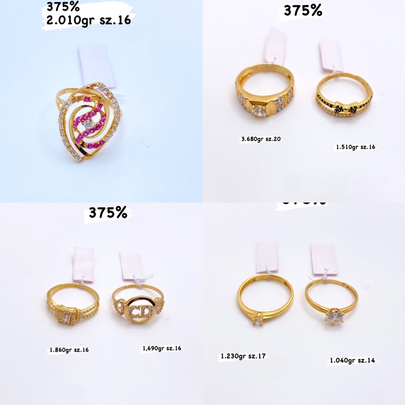 cincin emas 375%