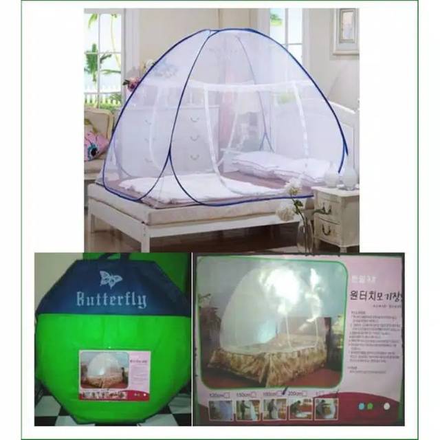 Kelambu Tenda  Anti Nyamuk Serangga Tempat Tidur 160x 180 Cm