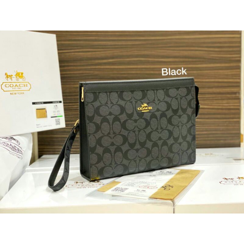 clutch bag wanita coach semi ori import