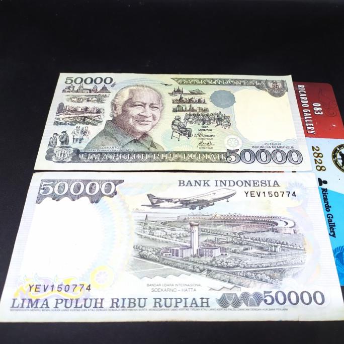 TERMURAH uang kuno 50.000 rupiah 50 ribu soeharto kertas KPL300