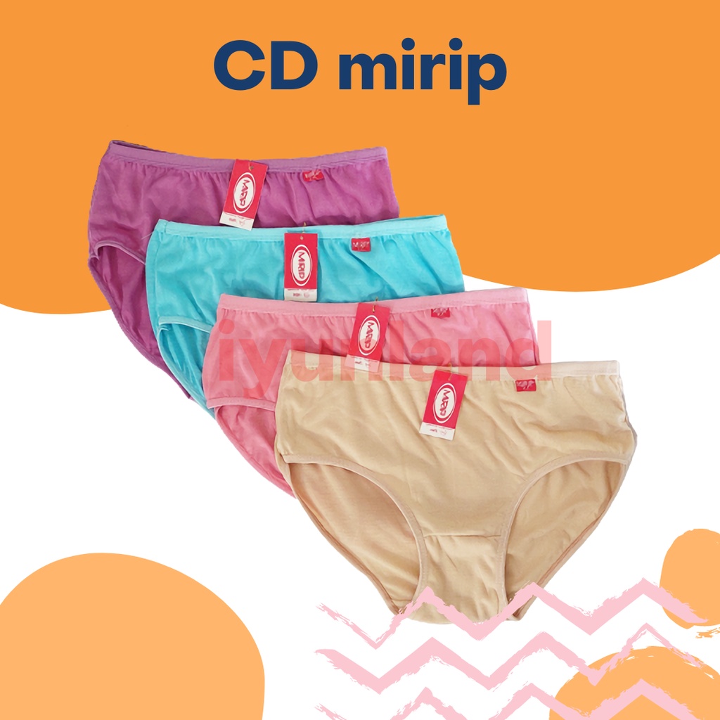 Undies Celana Dalam CD Wanita Polos Merk Mirip, Baiyun, Golden Nic Size M,L,XL,XXL (Extra Jumbo)