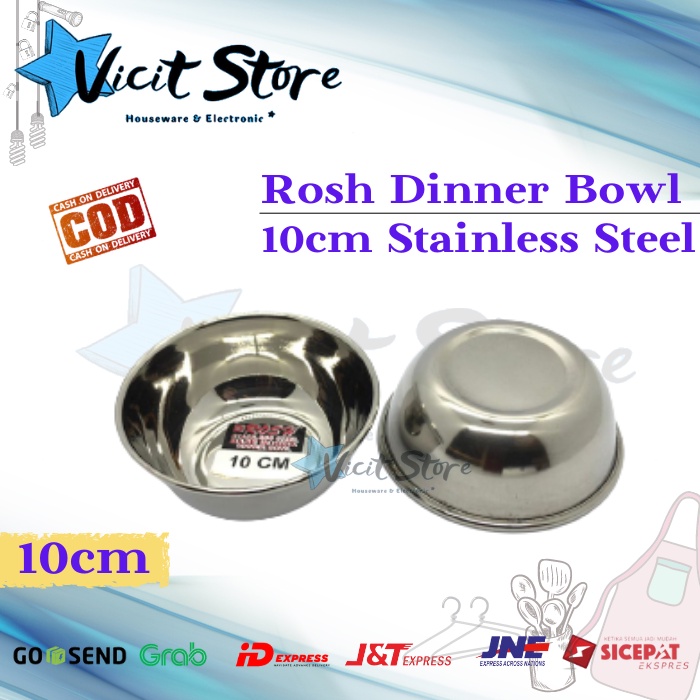 Rosh Dinner Bowl 10cm / Mangkok Stainless 10cm Rosh