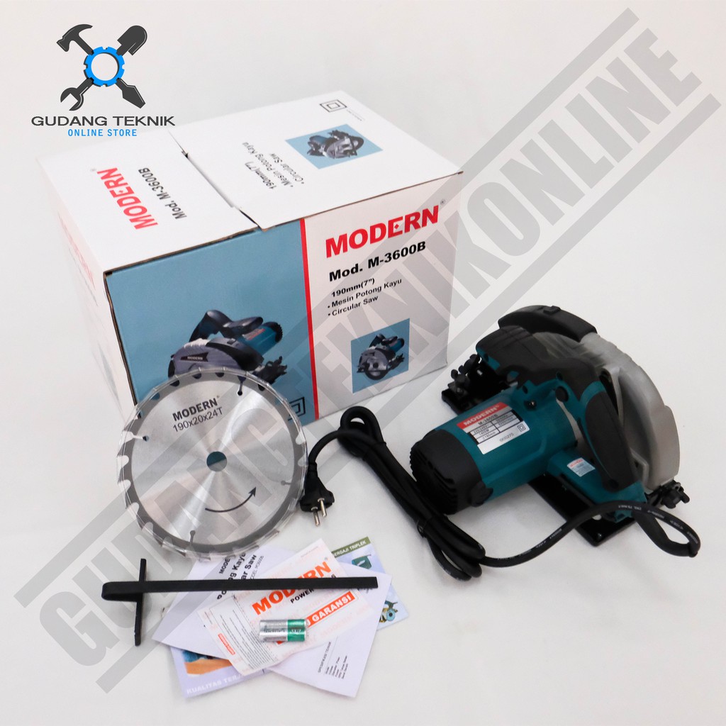 Circular Saw 7inch Modern M-3600B - Gergaji Listrik Circle Potong Kayu 7 inch Modern M3600B