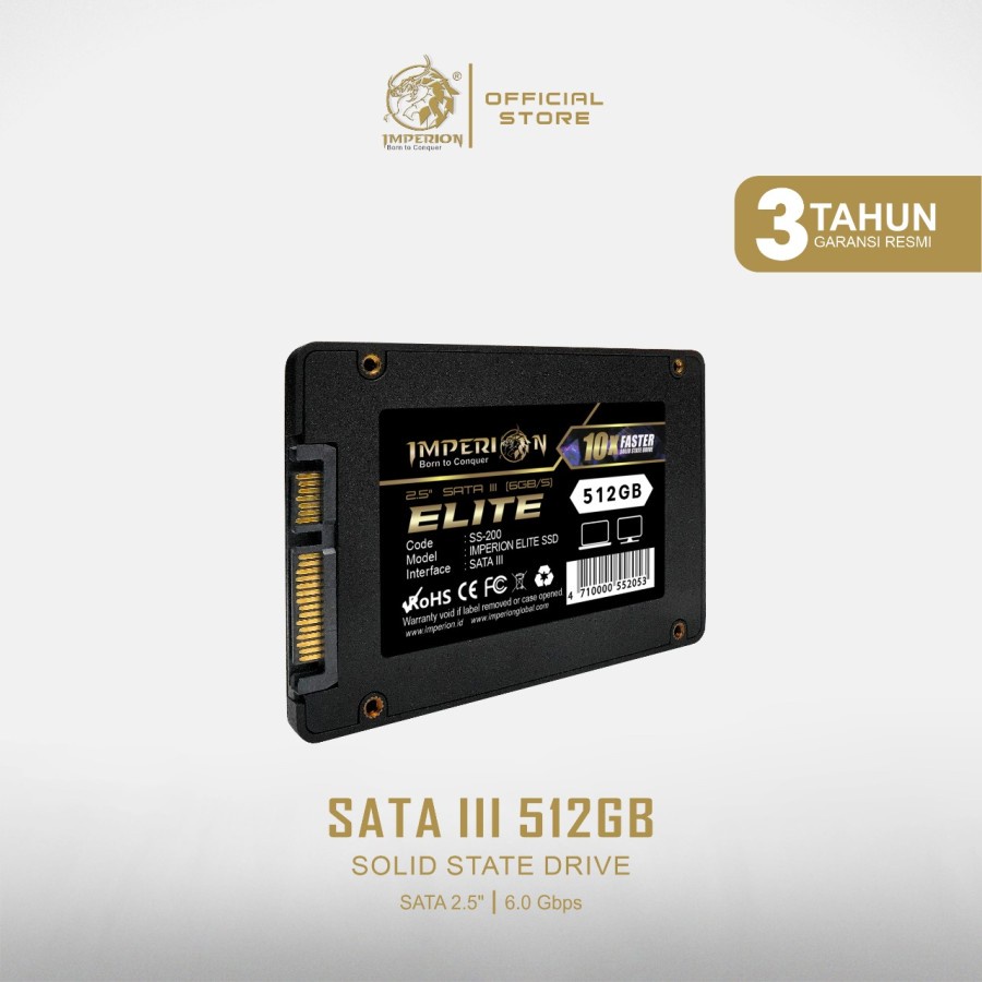 SSD Sata 3 SSD IMPERION ELITE 512GB SATA III 2.5&quot; 6GB/S GARANSI RESMI