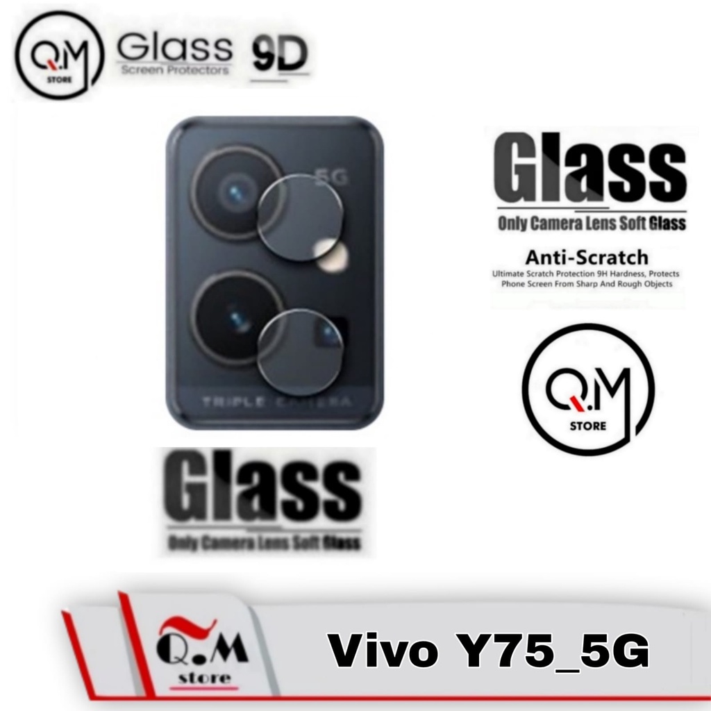 Tempered Glass Camera Vivo Y75 5G Pelindung Camera Anti Gores Screen Guard Full 9D