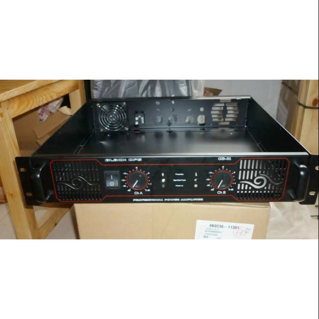 BOX POWER AMPLIFIER 2U BLACK OPS GB-01 FREE KNOP 2 DAN PCB PANEL DEPAN