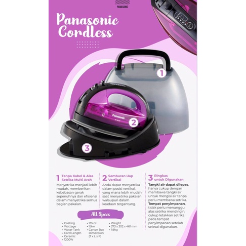 panasonic cordless iron