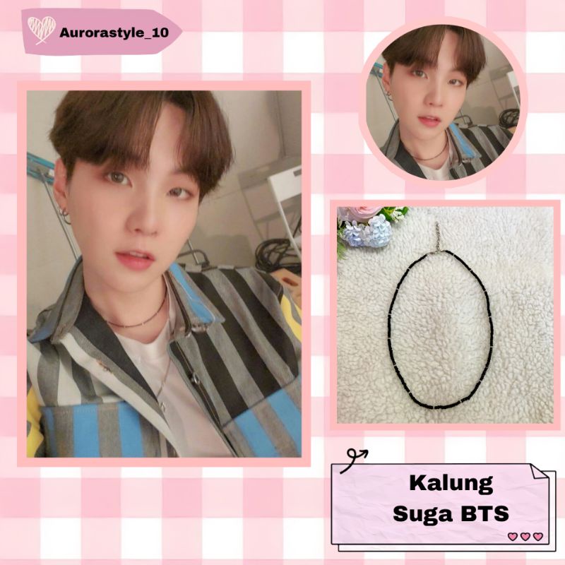 BTS Suga Bead Accessories / Aksesoris Manik Yoongi BTS / Agustd / Kalung / Gelang / Cincin / Korean 